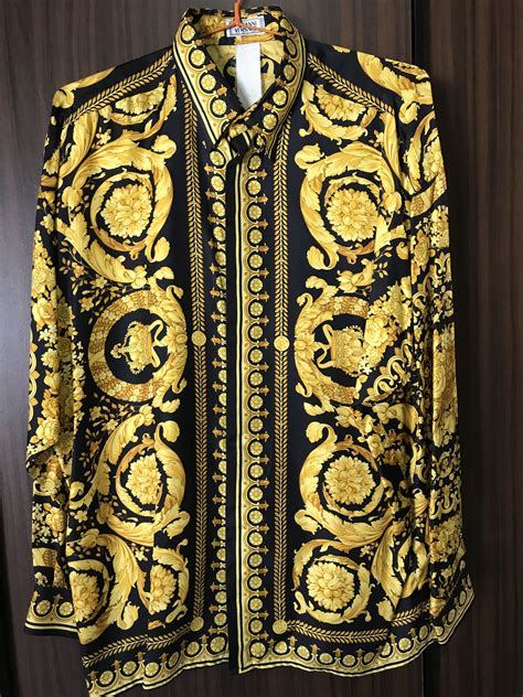 versace silk shirts china|Versace silk shirt vintage.